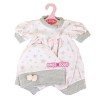 Outfit for Antonio Juan doll 40-42 cm - Pink outfit with grey stars with hat