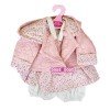 Outfit for Antonio Juan doll 40-42 cm - Flower printed outfit with padding jacket