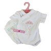 Outfit for Antonio Juan doll 40 - 42 cm - Sweet Reborn Collection - White body with pink cloud with nappy