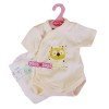 Outfit for Antonio Juan doll 40 - 42 cm - Sweet Reborn Collection - Cream body with owl with nappy