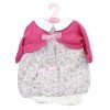 Outfit for Antonio Juan doll 55 cm - Flower printed outfit with raspberry jacket