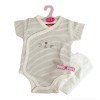 Outfit for Antonio Juan doll 52 cm - Mi Primer Reborn Collection - Grey strips printed body with nappy