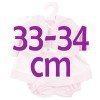 Outfit for Antonio Juan doll 33-34 cm - Pink printed dress with pink jacket