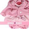 Outfit for Antonio Juan doll 33-34 cm - Honeycomb printed outfit with pink jacket