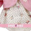 Outfit for Antonio Juan doll 33-34 cm - Birdy printed outfit with pink jacket