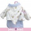 Outfit for Antonio Juan doll 40-42 cm- Blue romper with cups fabric jacket and booties