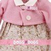 Outfit for Antonio Juan doll 40-42 cm - Flower printed dress with pink jacket