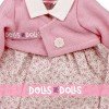 Outfit for Antonio Juan doll 40-42 cm - Pink flower printed dress with pink jacket
