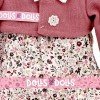 Outfit for Antonio Juan doll 40-42 cm - Flower printed outfit with dusky pink jacket