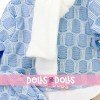 Outfit for Antonio Juan doll 40-42 cm - Printed blue outfit with scarf and hat