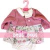 Outfit for Antonio Juan doll 40-42 cm - Flowers printed outfit with jacket