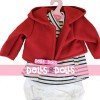 Outfit for Antonio Juan doll 40-42 cm - Stripes printed outfit with red jacket