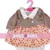 Outfit for Antonio Juan doll 40-42 cm - Printed outfit with brown jacket
