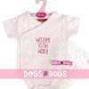 Outfit for Antonio Juan doll 40 - 42 cm - Sweet Reborn Collection - Pink strips printed body with nappy