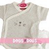 Outfit for Antonio Juan doll 52 cm - Mi Primer Reborn Collection - Grey strips printed body with nappy