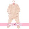 Outfit for Antonio Juan doll 40 - 42 cm - Sweet Reborn Collection - Pink striped romper outfit with hat