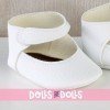 Complements for Así doll 36 to 40 cm - White bootie shoes for Guille, Koke and Nelly doll