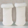 Complements for Así doll 36 to 46 - Beige wool curl booties