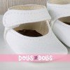 Complements for Así doll 43 to 46 cm - White bootie shoes for María, Pablo, Leo, Real Reborn and Limited Series dolls