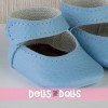 Complements for Así doll 43 to 46 cm - Light blue bootie shoes for María, Pablo, Leo, Real Reborn and Limited Series dolls