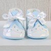 Así doll Complements 43 to 46 cm - Light-blue baby boots with bow for María, Pablo, Leo and Limited Series doll