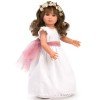 Así doll 40 cm - Nelly Communion white plumeti with wine tulle