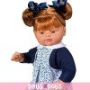 Así doll 36 cm - Guille with blue flowers dress with navy blue jacket