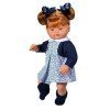 Así doll 36 cm - Guille with blue flowers dress with navy blue jacket
