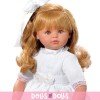 Así doll 57 cm - Pepa Communion with flowers and metal doll stand