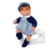 Así doll 36 cm - Guille with blue flowers rompers with navy blue jacket