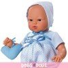 Así doll 36 cm - Koke with light blue rompers with mini rhombuses
