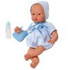 Así doll 36 cm - Koke with light blue rompers with mini rhombuses