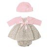 Outfit for Así doll 36 cm - Flowers dress with pink jacket for Koke doll