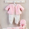 Outfit for Así doll 43 cm - Star printed romper with pink jacket for María