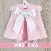Outfit for Así doll 46 cm - Pink dress with white stars for Leo doll