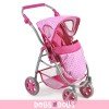 Emotion 3 in 1 doll pram 77 cm - Chair, carrycot and car seat combination - Bayer Chic 2000 - Dots Pink