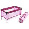 Travel crib for dolls to 45 cm - Bayer Chic 2000 - Raspberry-pink polka dots