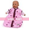 Sleeping bag for dolls to 55 cm - Bayer Chic 2000 - Raspberry-pink stars