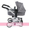 Mika pram 74,5 cm convertible to pushchair for dolls - Bayer Chic 2000 - Grey Denim