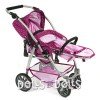 Vario twin Pushchair 79 cm for dolls - Bayer Chic 2000 - Raspberry-pink polka dots