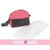 Bag for doll pram - Bayer Chic 2000 - Coral-Grey