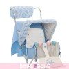Light blue winter kit for Bebelux Big doll pushchair