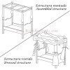 Wooden four-poster bed for dolls up to 51 cm - Bayer Chic 2000 - Flowers