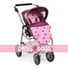 Emotion 2 in 1 doll pram 77 cm - Chair and carrycot combination - Bayer Chic 2000 - Raspberry-pink stars