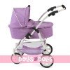 Emotion 3 in 1 doll pram 77 cm - Chair, carrycot and car seat combination - Bayer Chic 2000 - Lilac