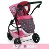 Emotion 3 in 1 doll pram 77 cm - Chair, carrycot and car seat combination - Bayer Chic 2000 - Fuchsia stars