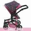 Mika pram 74,5 cm convertible to pushchair for dolls - Bayer Chic 2000 - Fuchsia stars