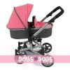 Mika pram 74,5 cm convertible to pushchair for dolls - Bayer Chic 2000 - Coral-Grey