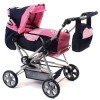 Road Star doll pram 82 cm - Bayer Chic 2000 - Pink and Navy