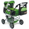 Road Star doll pram 85 cm - Bayer Chic 2000 - Green and Black with butterfly